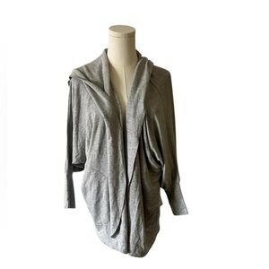 Beautiful people grey slouchy modal hooded cardigan S
